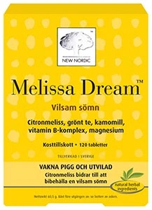 Melissa dream sömntablett för avslappnad insomningsbesvär